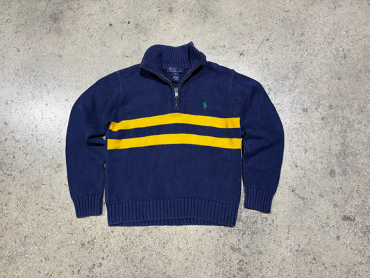 Womens Polo Ralph Lauren Quarter Zip Sweater - Navy Size Small