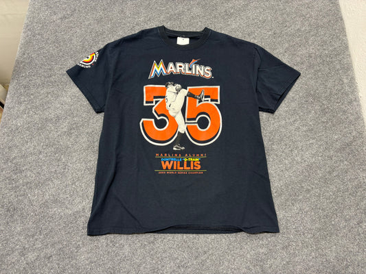 Miami Marlins D Train 35 Tee - Black Size XL