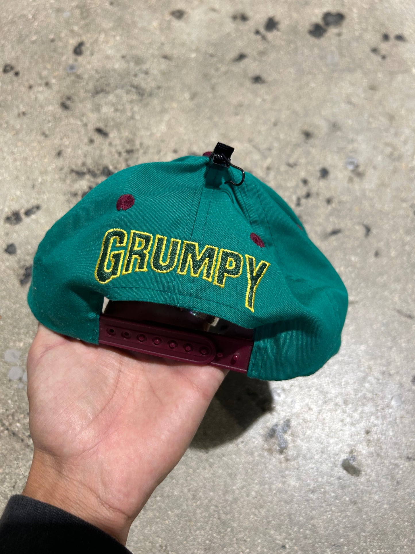 Kids Grumpy Hat - Green/Burgundy