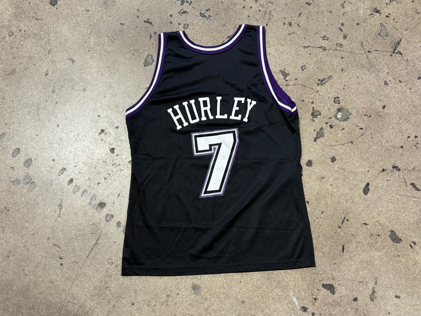 Champion Sacramento Kings #7 Hurley Jersey - Black Size Large
