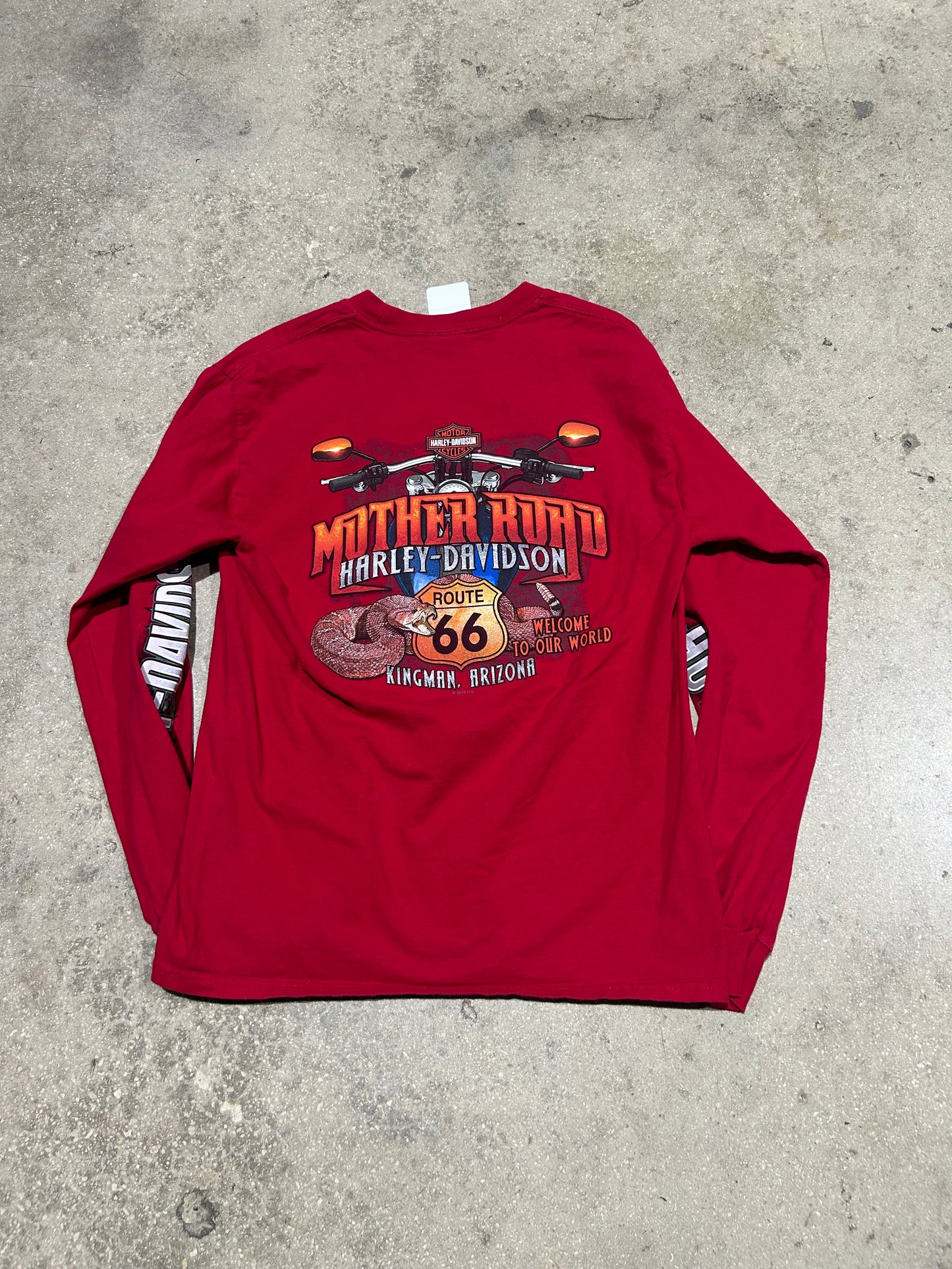 2019 Harley Davidson Santa Claus Christmas Long Sleeve - Red Size Medium
