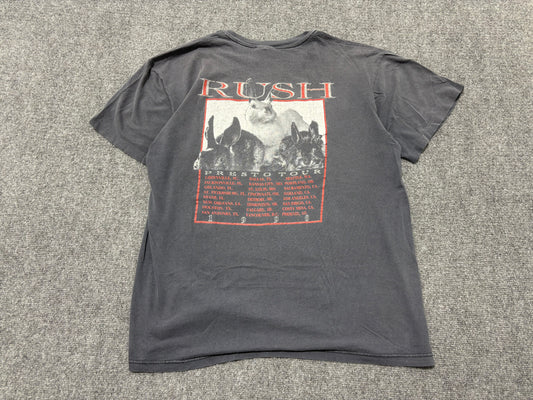 1990 Rush Presto Tour Tee - Faded Black Size XL