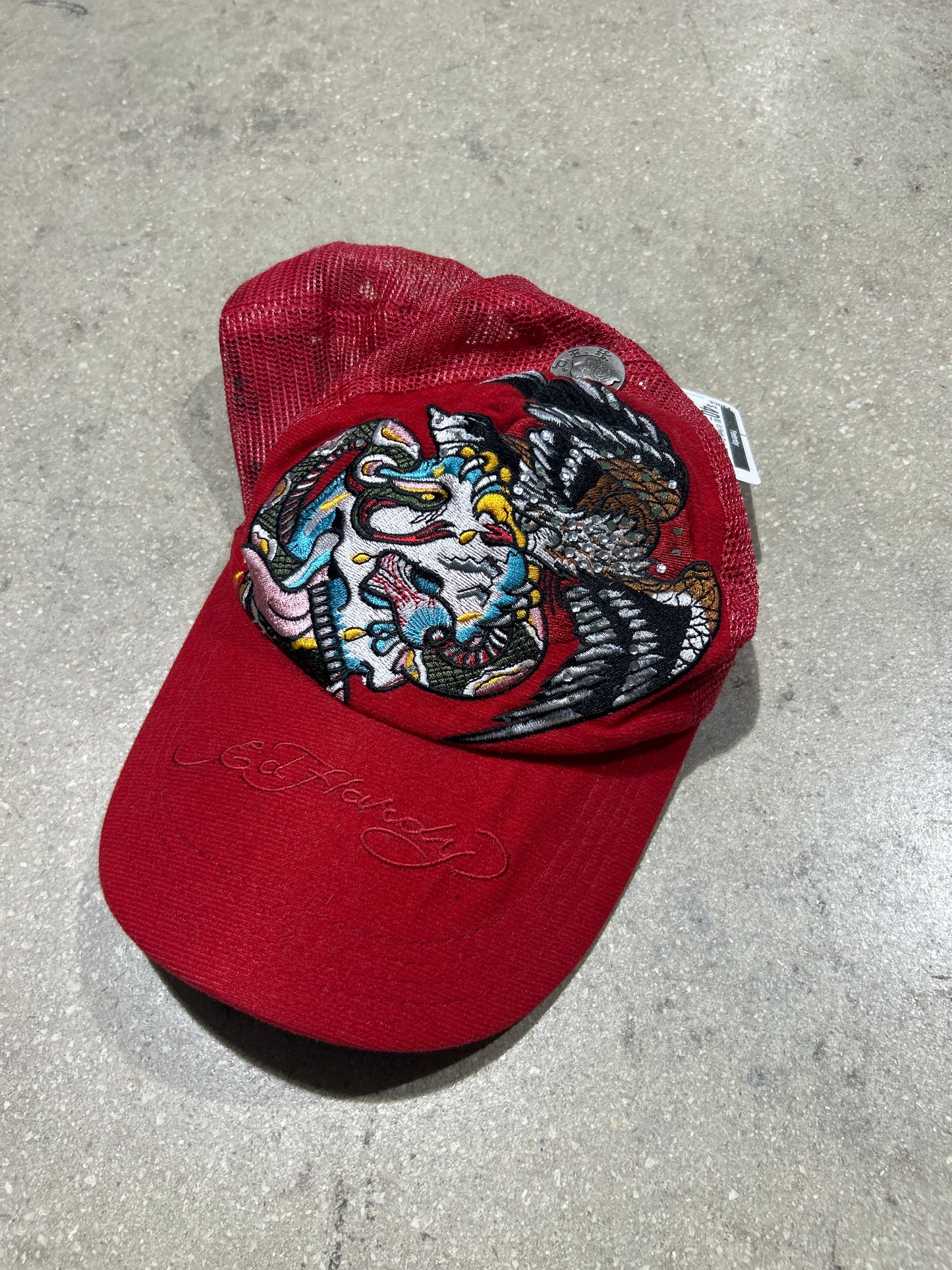 Ed Hardy Snake Eagle Hat - Red
