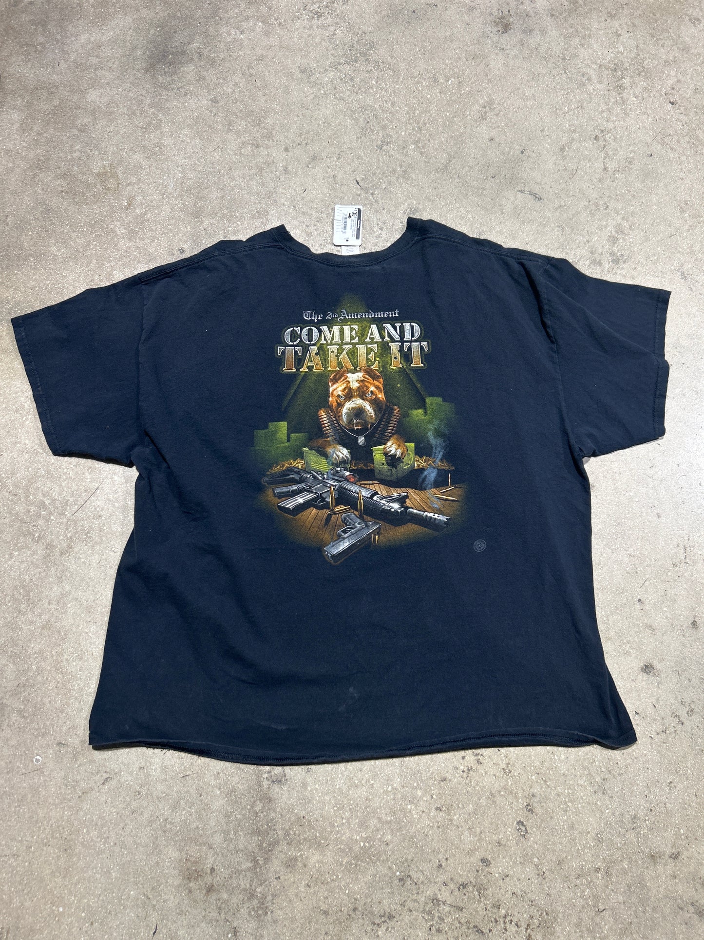 2nd Ammendment Come Take It Tee - Black Size XXXL (27x30.5)