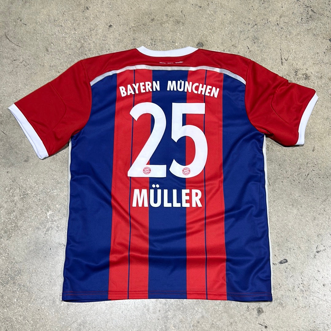 Adidas Bayern Mueller Jersey - Red/Blue Size XL