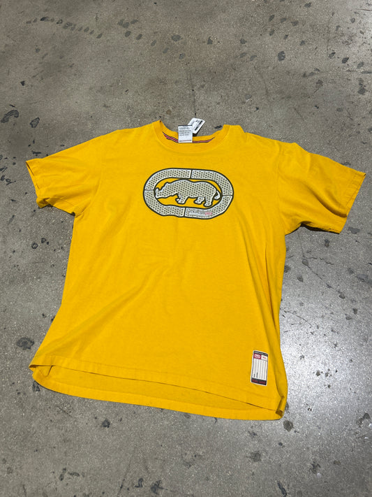 Ecko UNLMTD. Shiny Rhino Logo Tee - Yellow Size XL