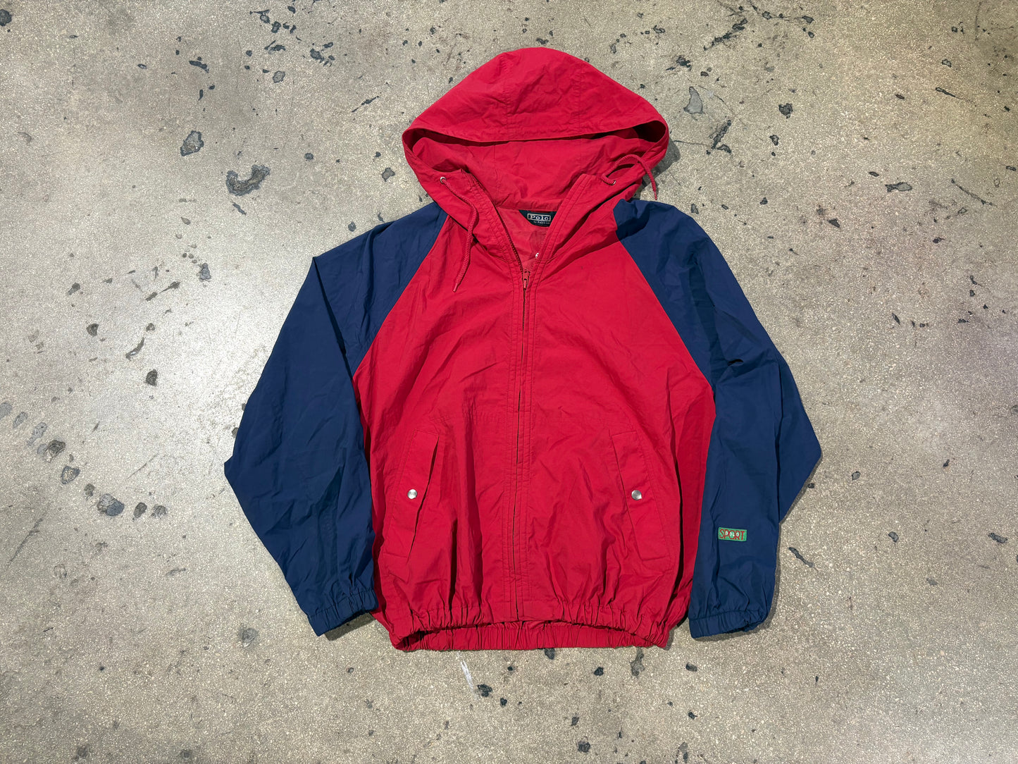 90s Polo Ralph Lauren Zip Up Jacket - Red Size Medium