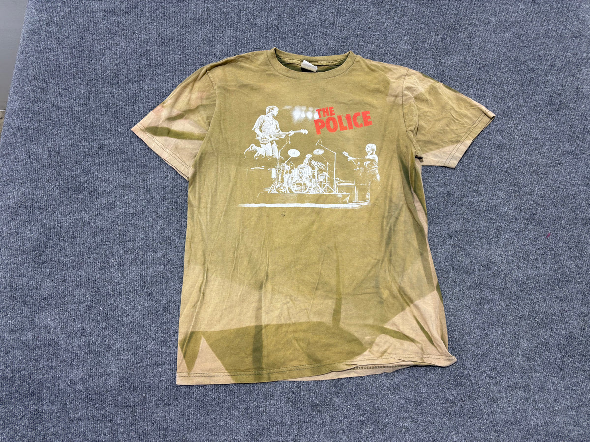 2008  Faded The Police Tour Tee - Olive Size Large