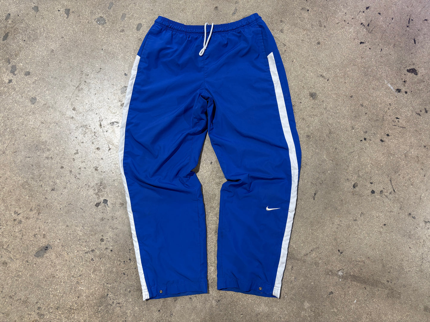 Nike Team Nylon Track Pants - Blue Size Medium