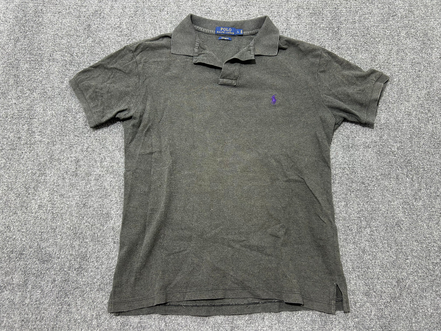 Ralph Lauren Polo Shirt - Gray Size Large