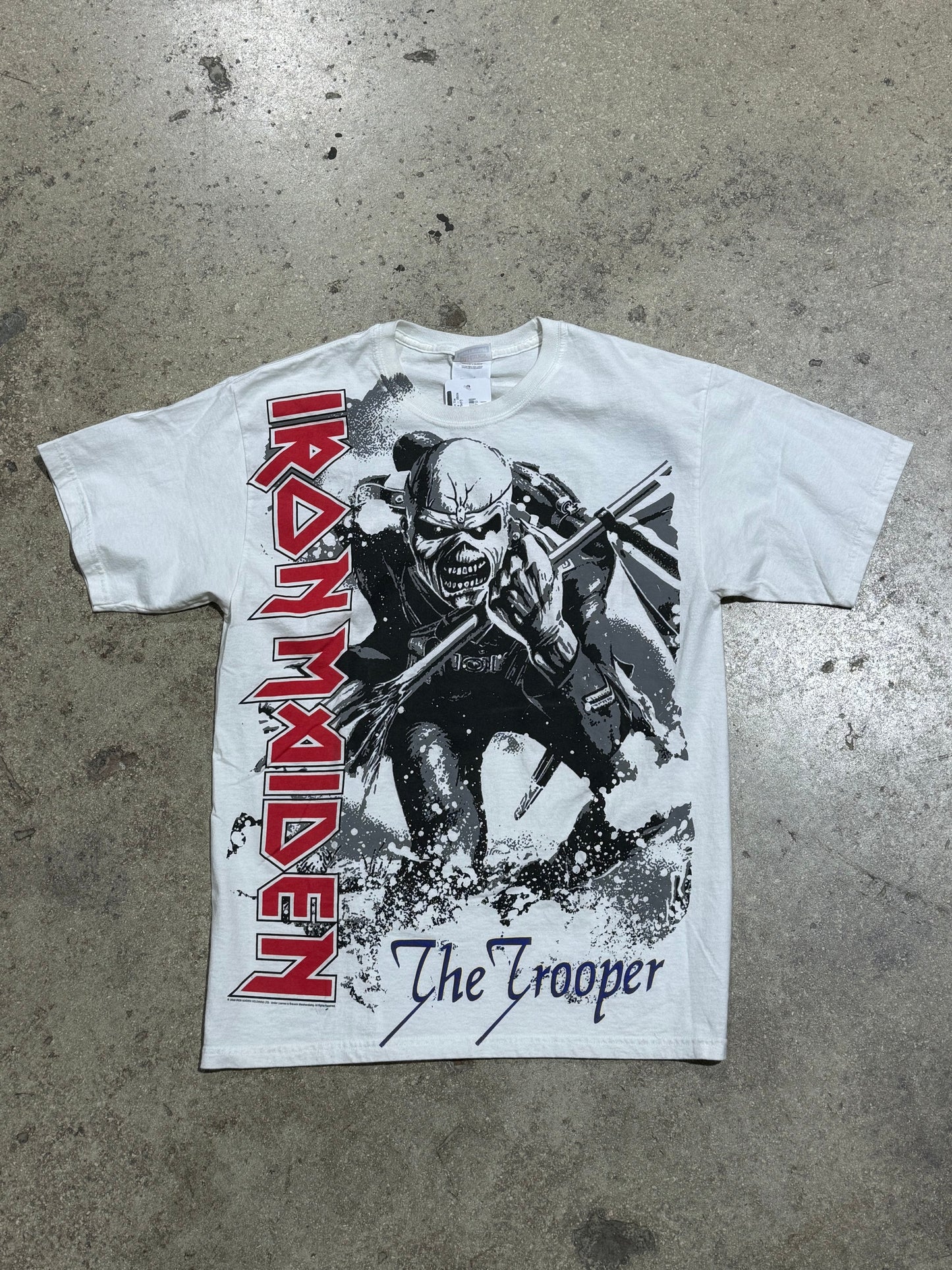 2008 Iron Maiden The Trooper AOP Tee - White Size Medium