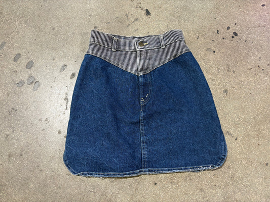 80s Chic Sunset Blue Denim Skirt - Blue Size 7