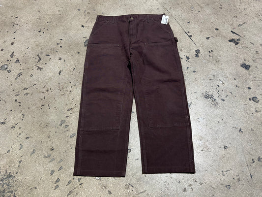 Carhartt Double Knee Carpenter Pants - Brown Size 40x34