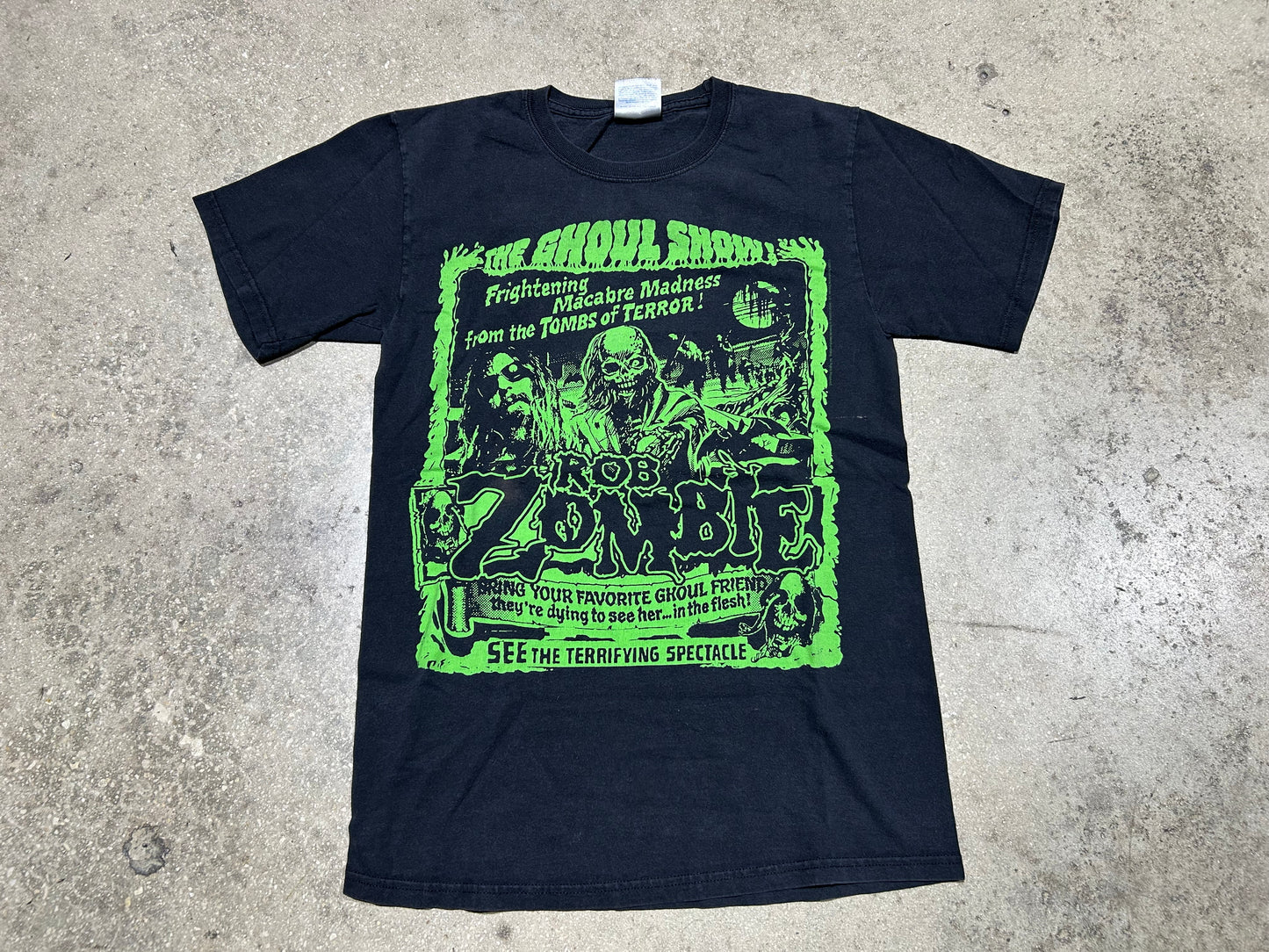 Rob Zombie The Ghoul Show Tee - Black/Green Size Small (con)