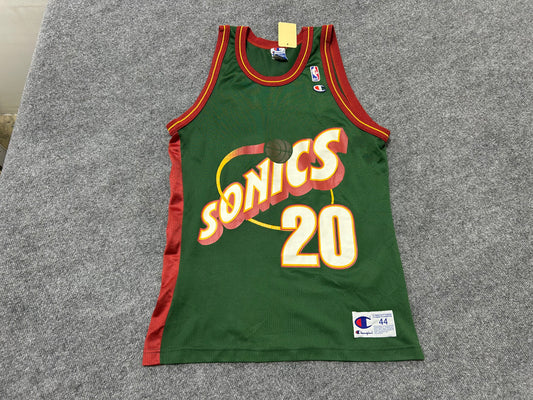 Seattle Supersonics Payton #20 Basketball Jersey - Green size Large