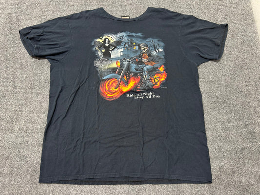 2012 Harley Davidson Ghostrider Charleston Tee - Black Size XXL
