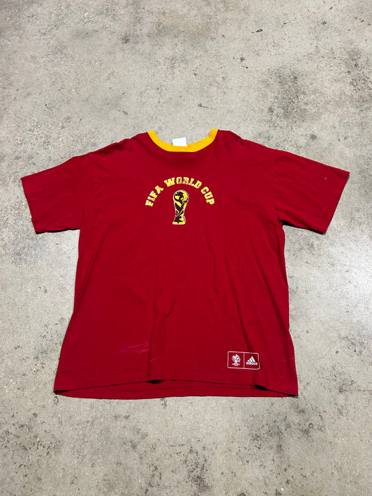 2006 Germany FIFA World Cup Spain Tee - Red Size XL