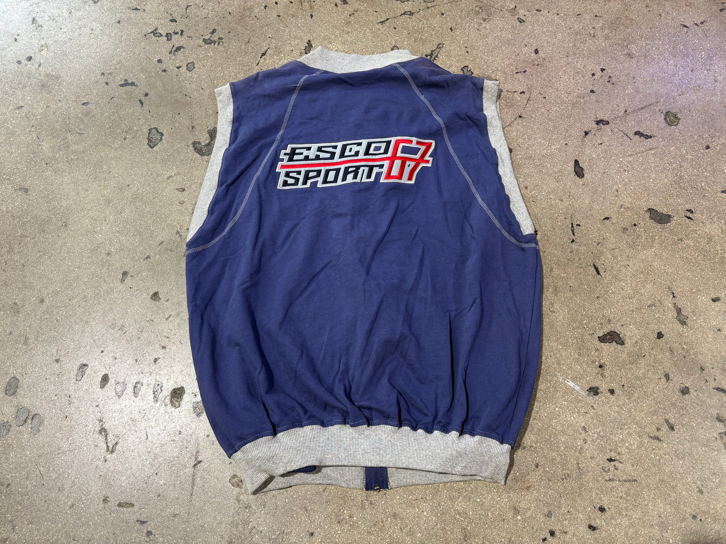 Esco Sport Sleeveless Zip Up - Navy Size XL