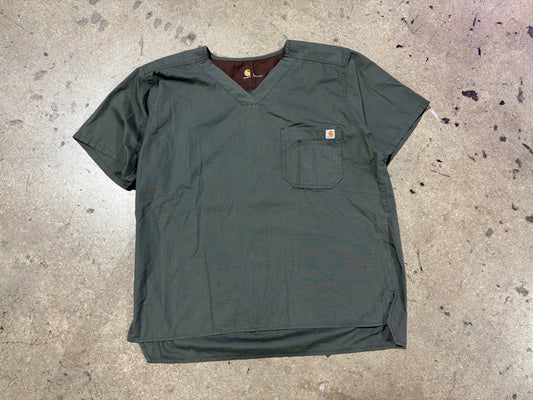 Carhartt Pocket Scrubs Top - Olive Size Large