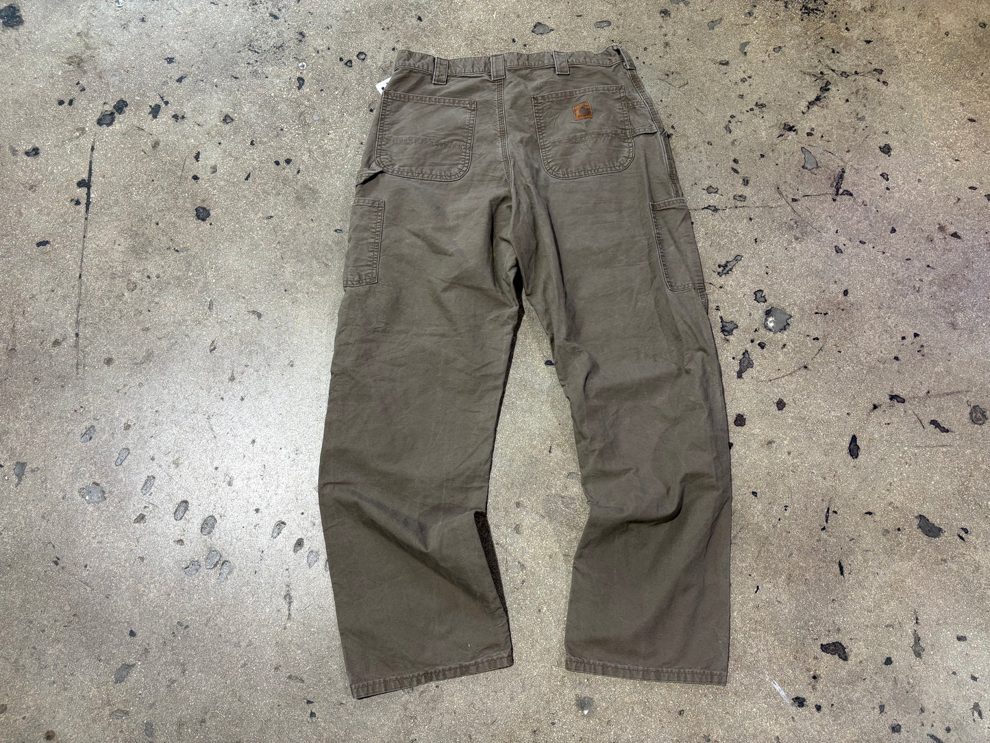 Carhartt Carpenter Work Pants - Faded Brown Size 35 x 34