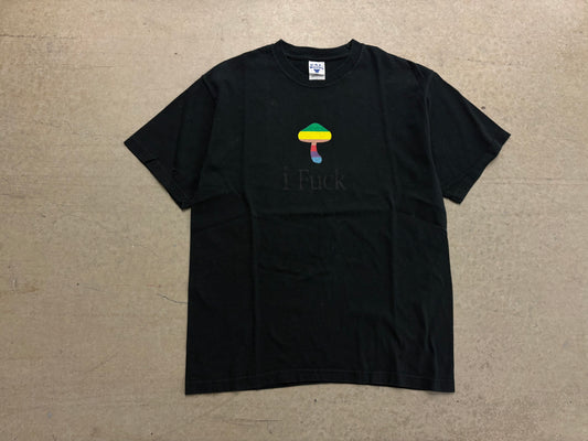 iFuck Mushroom Tee - Black Size Large