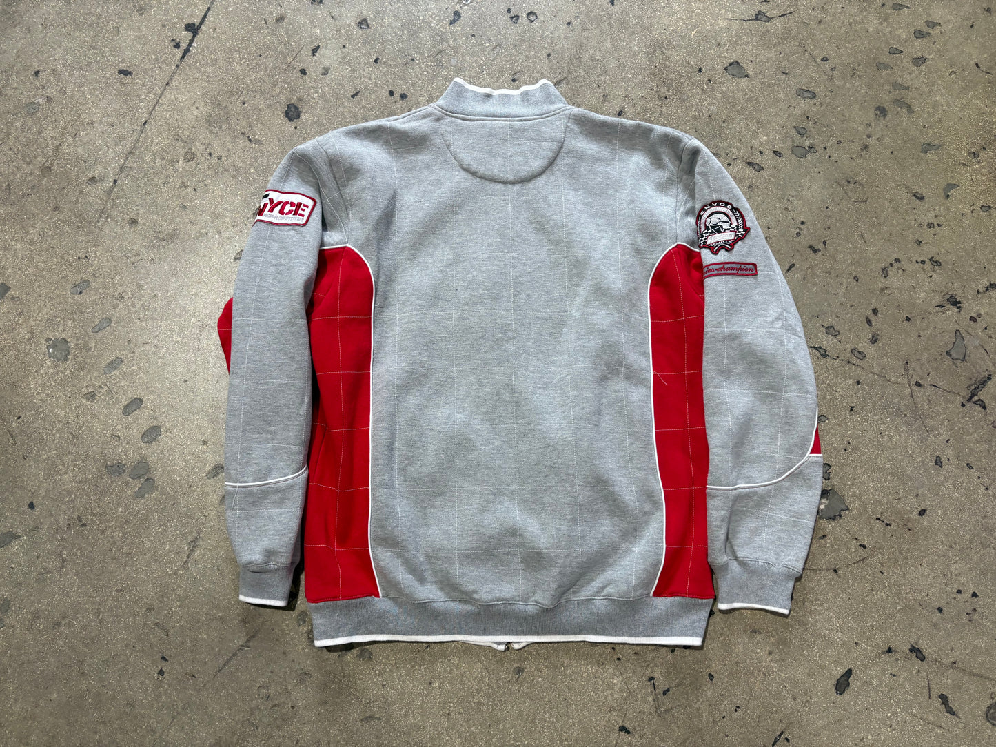 Enyce Performance Racing Zip Up Jacket - Grey/ Red Size XXL