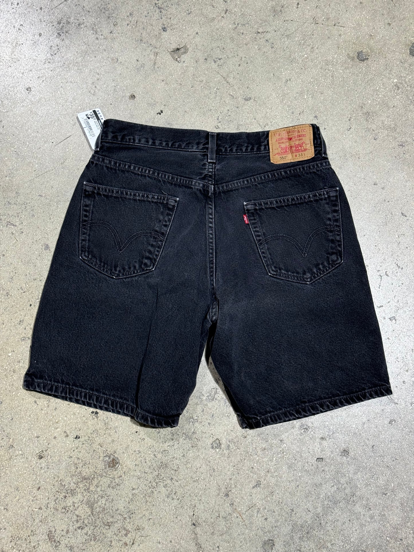 Levis 550 Denim Shorts - Black Size 33