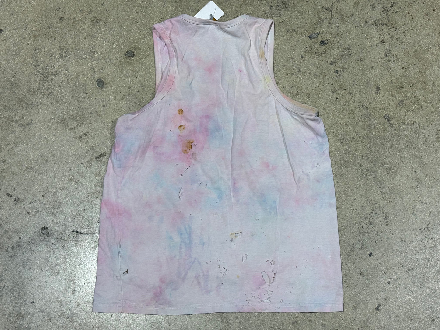 Distressed Women's Carhartt Tank - Tie Dye Size XL