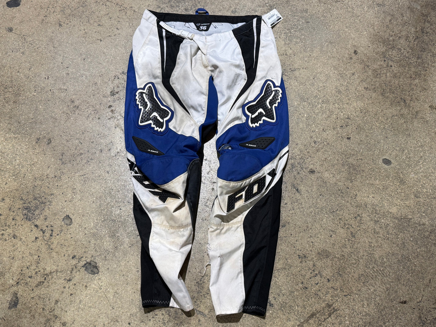 FOX Motorcross Pants - Blue/White/Black Size 36