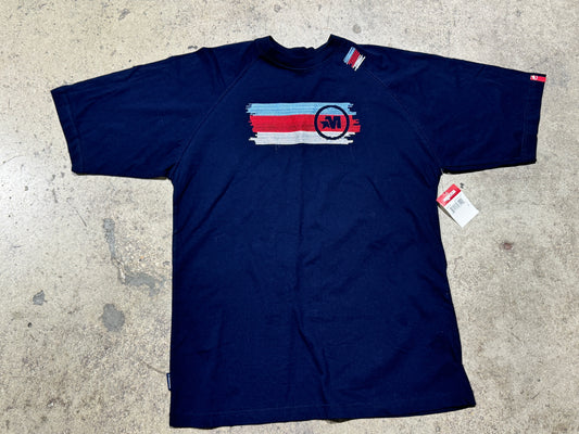 Mecca Embroidered Tee - Navy Size Large