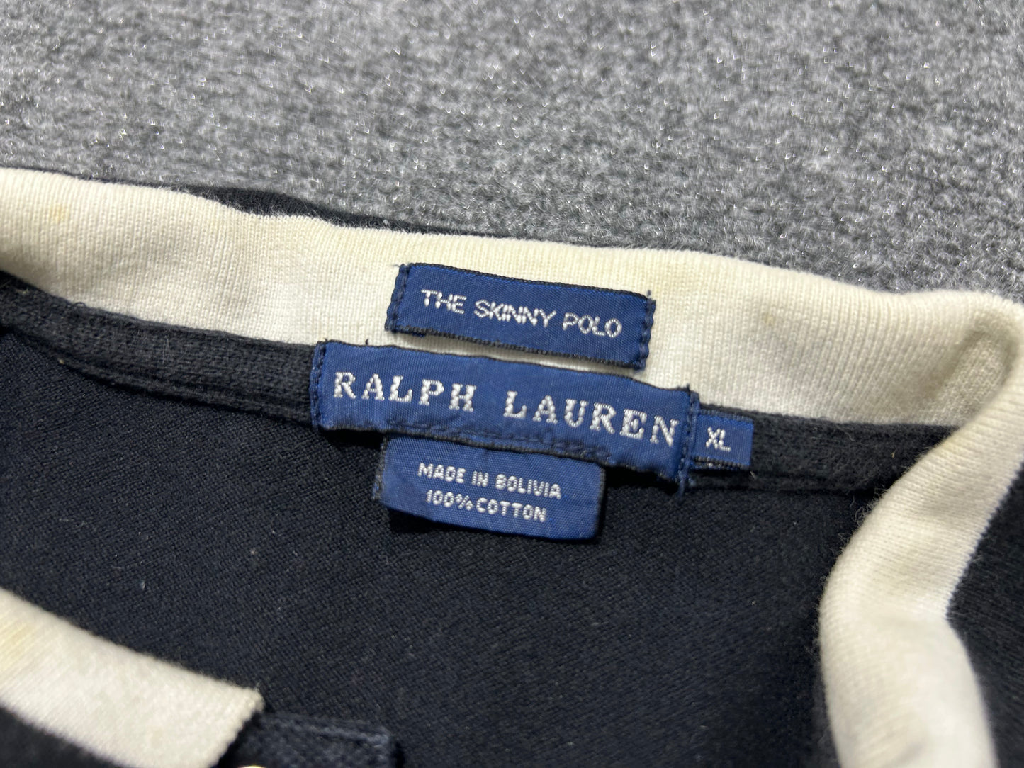 WMNS Ralph Lauren Big Horse Skinny Polo - Black Size XL(con)