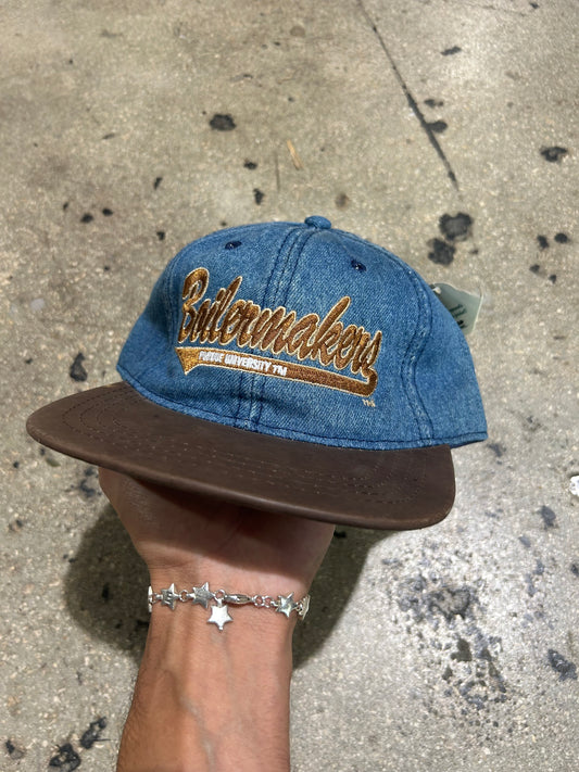 Purdue University Boilermaker Hat - Denim/Brown