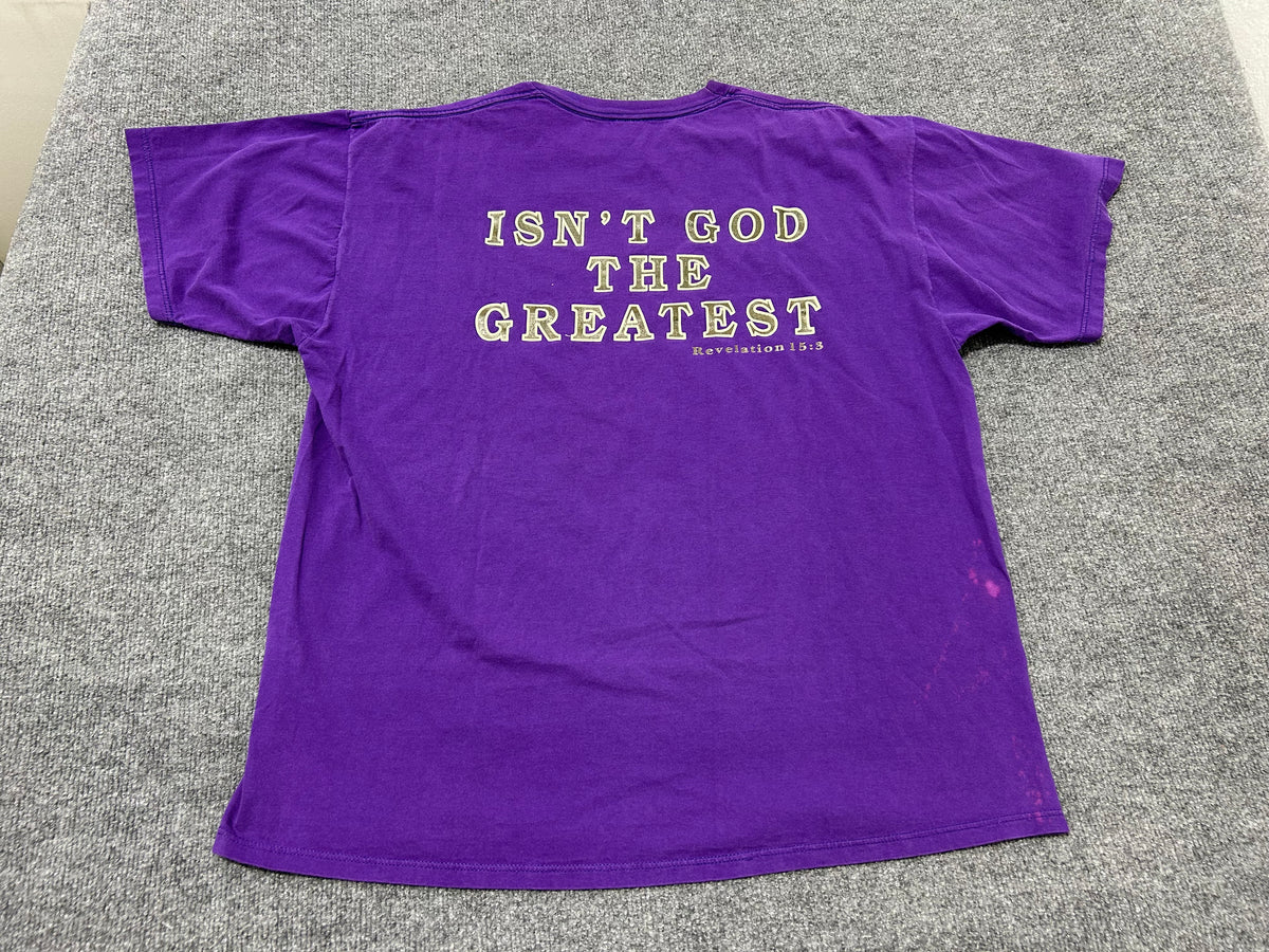 God Is Like.... Tee - Purple Size XXL