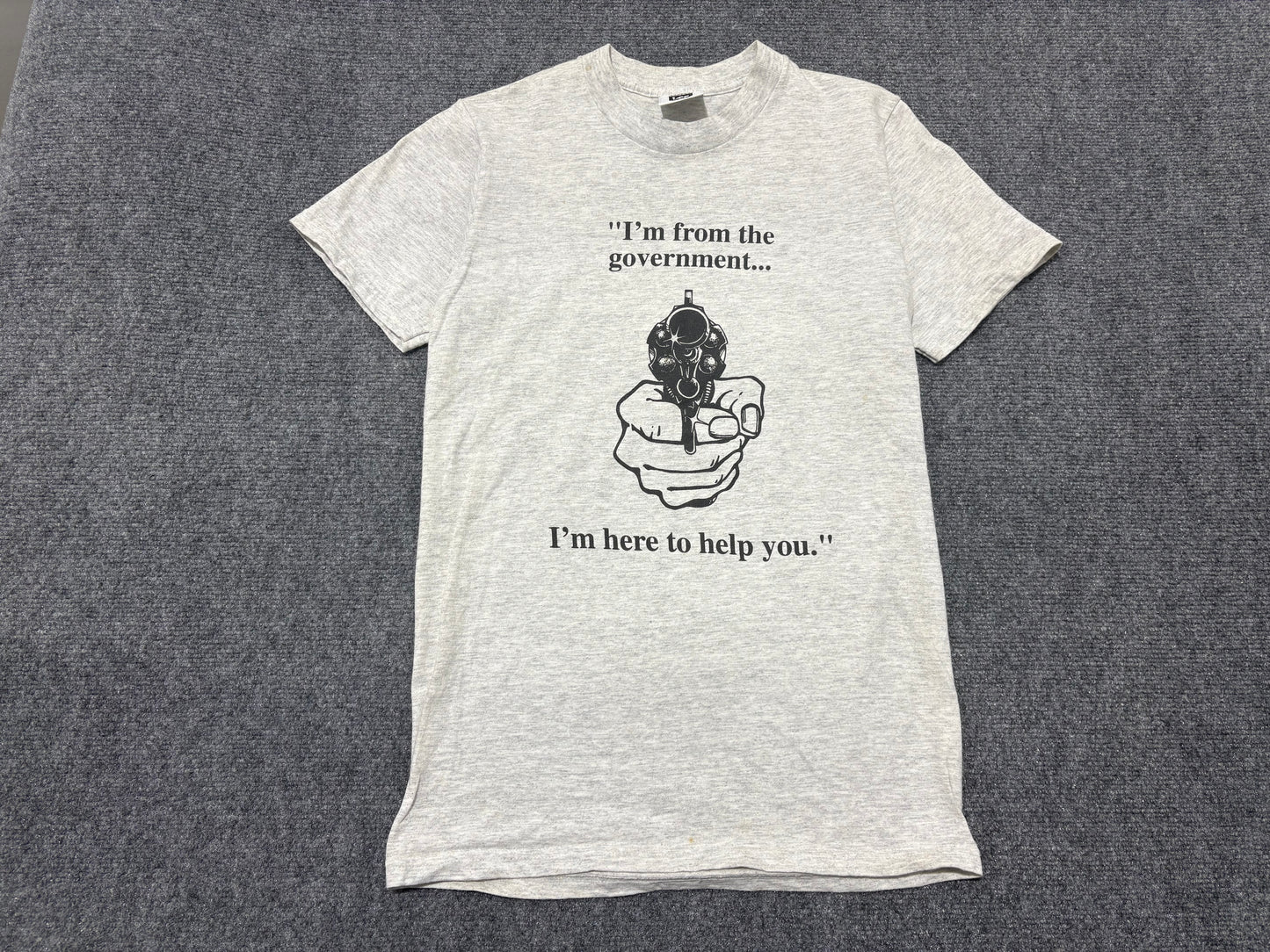 Im From The Government Tee - Grey Size Small