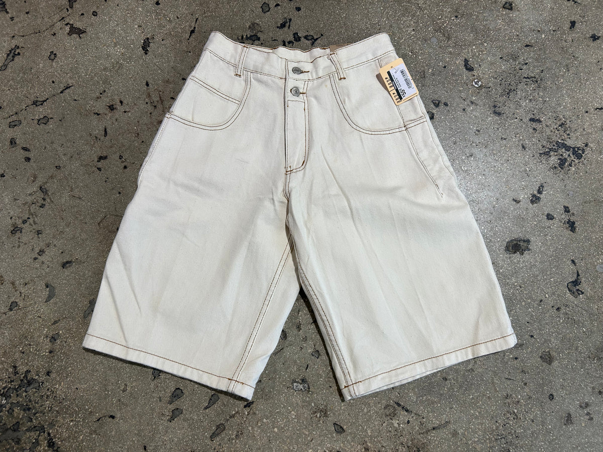 Guess Baggy Y2K Denim Shorts - Cream Size 32