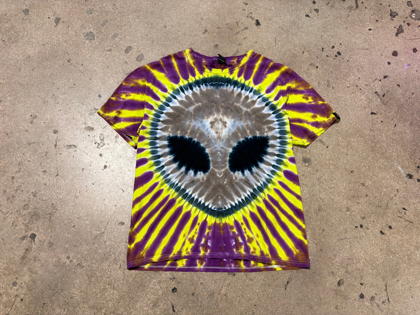 Jammin Dyes Alien Tie Dye Tee - Green/ Purple Size Large