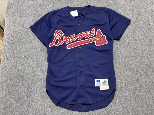 Atlanta Braves Baseball Jersey - Navy Size Medium