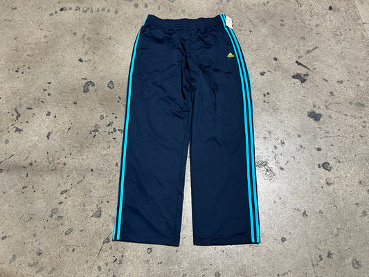 Adidas Baggy Tack Pants - Navy/ Neon Blue Size XL
