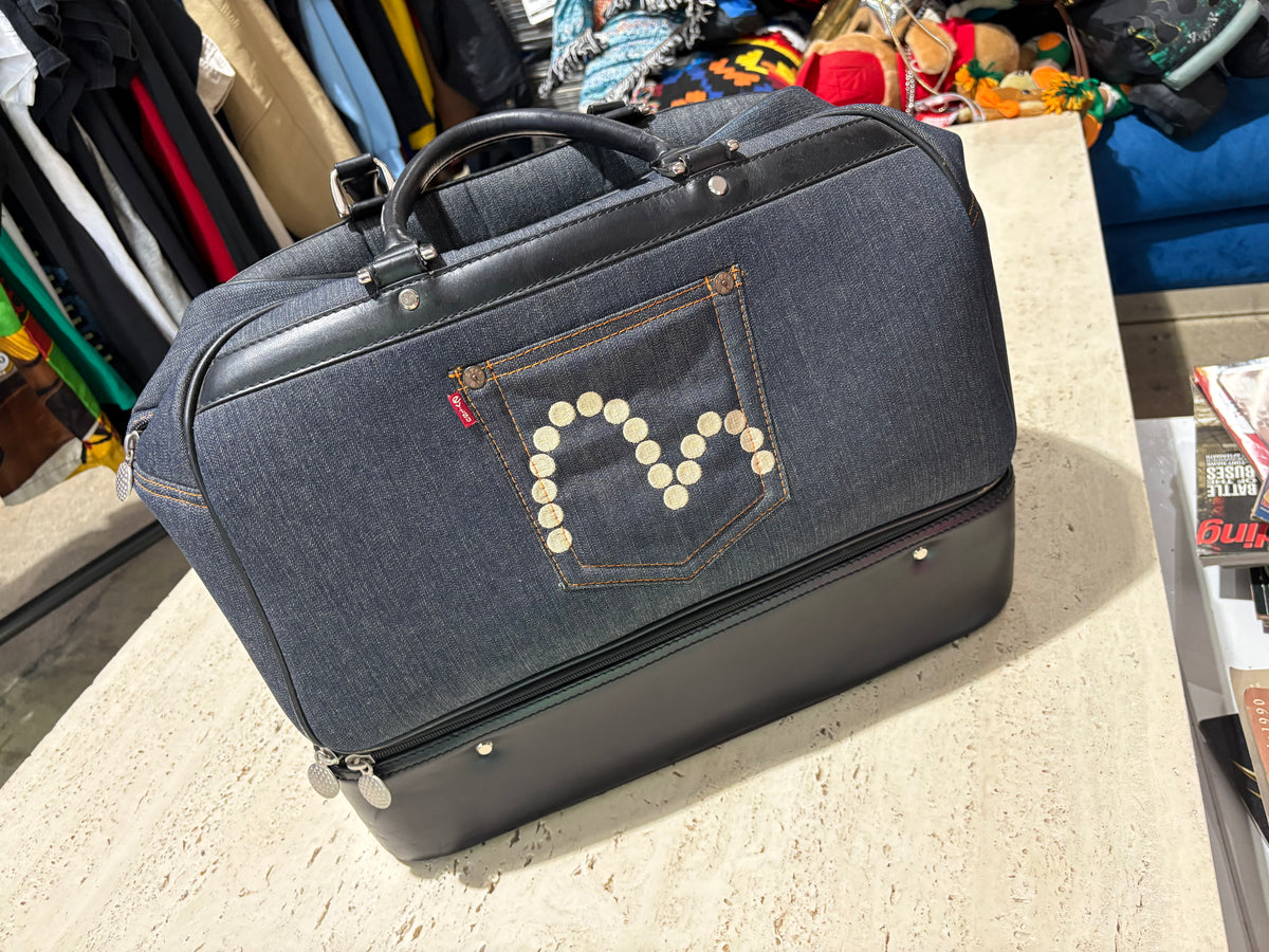 Evisu Big Denim Duffle Bag - Blue