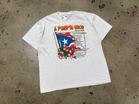 Puerto Rican No Se la Ovida Tee - White Size XL