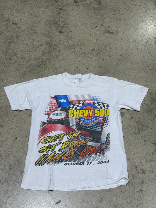 2004 Nascar Chevy 500 Tee - White Size Medium