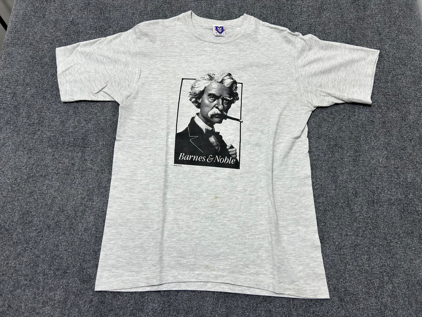 Barnes & Noble Mark Twain Tee - Grey Size Large