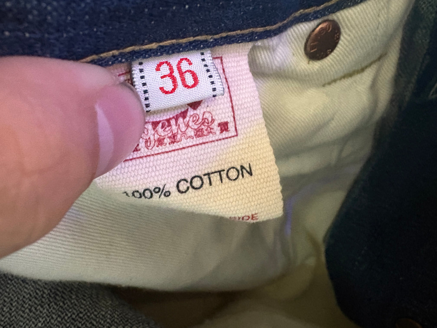 Evisu Flap Pocket Jeans- Blue Size 36