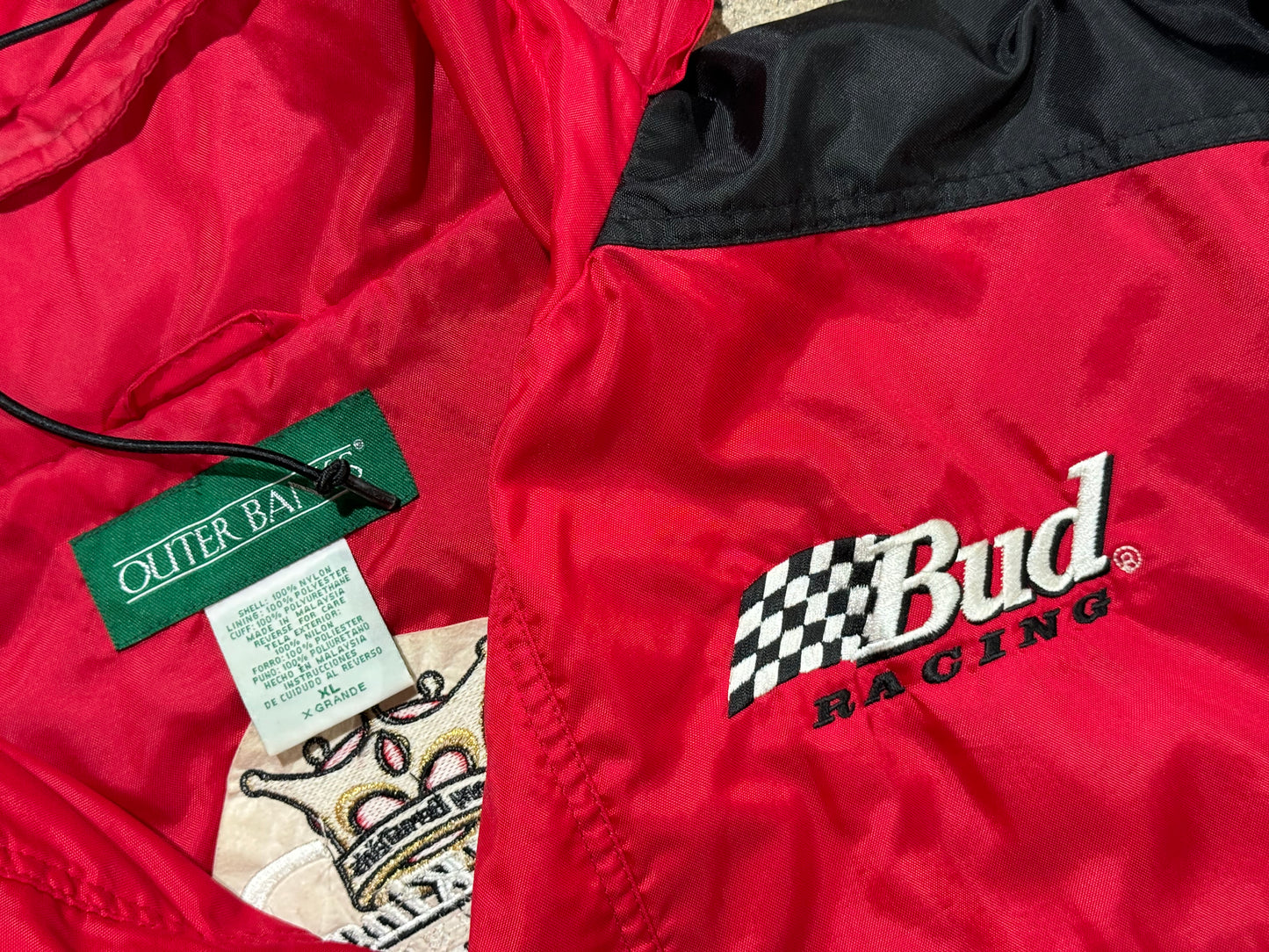 Budweiser Racing Hooded Jacket Size XL