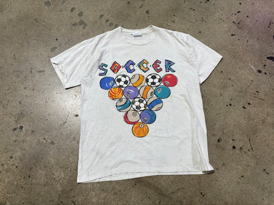 1992 Soccer Billiards Tee - White Size XL