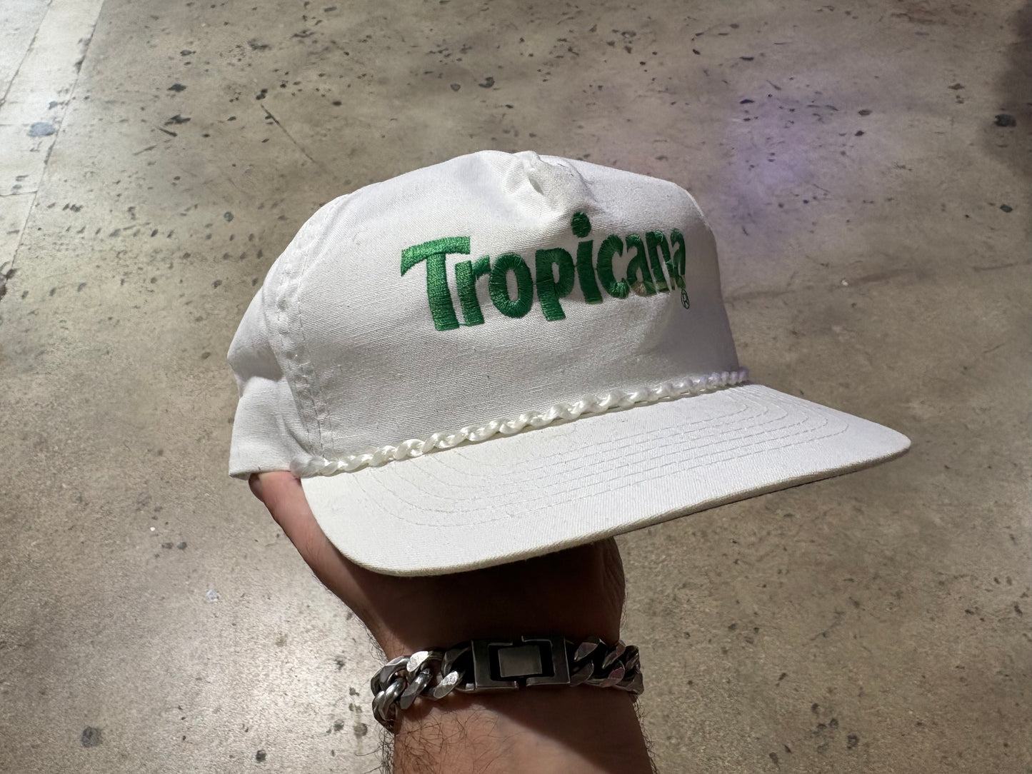 Tropicana Spell Out Hat - White
