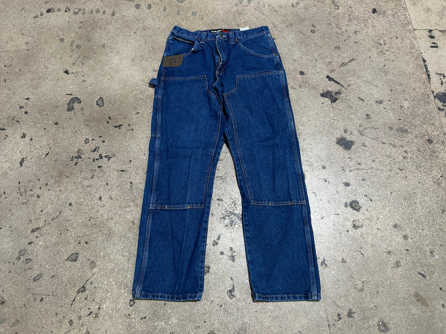 Wrangler Riggs Double Knee Jeans - Blue size 33x32