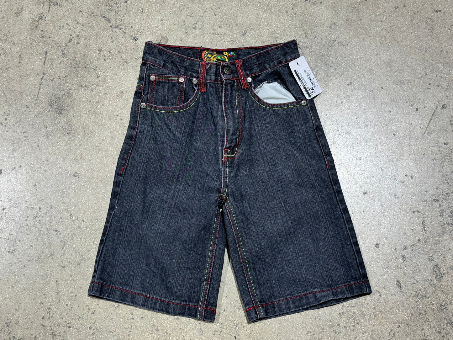 Kids GS115 Denim Shorts - Black/Multi Size 6