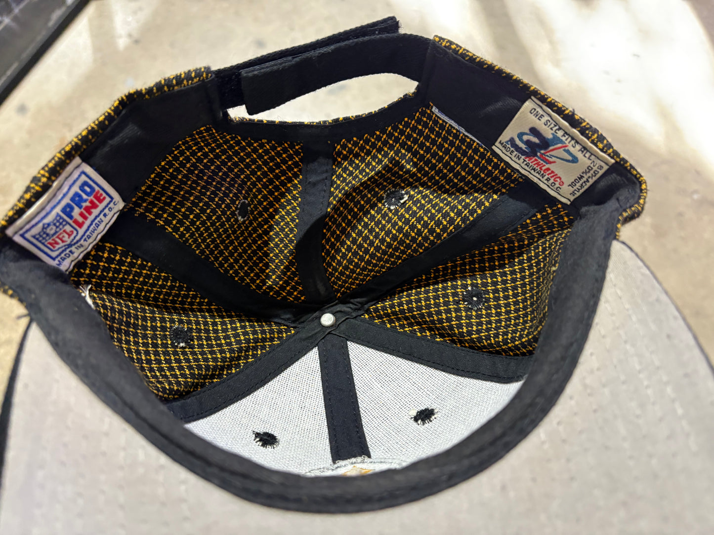 Logo Athletic Pittsburgh Steelers Plaid Hat - Black/ Yellow