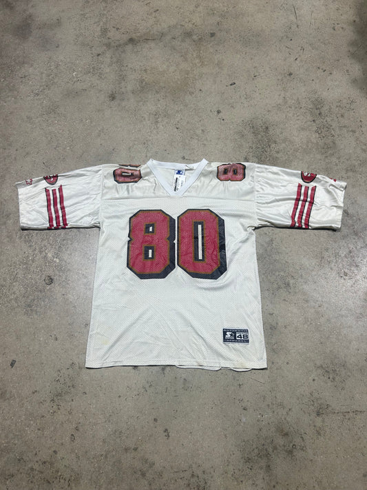 Starter San Francisco 49ers Rice #80 Jersey - White Size Large